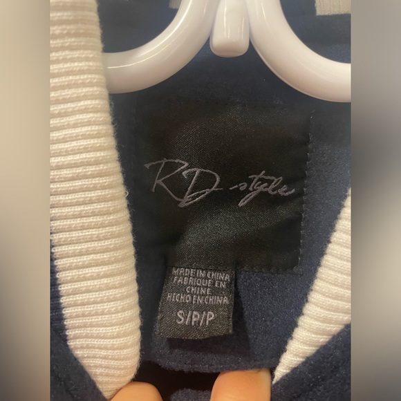 RD style navy varsity jacket - Picture 3 of 8